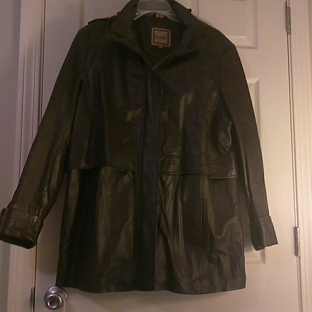 Leather coat